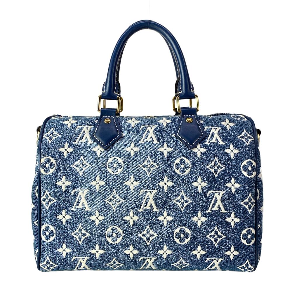 Louis Vuitton Speedy Bandouliere 25 Monogram Jacquard Denim Handbag M59609 - Picture 3 of 16